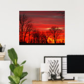 Januari Sunset Poster (Thuiskantoor)