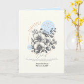 Januari tot februari Geboorte Bloem Aangepaste Ver Kaart (Gele Bloem)