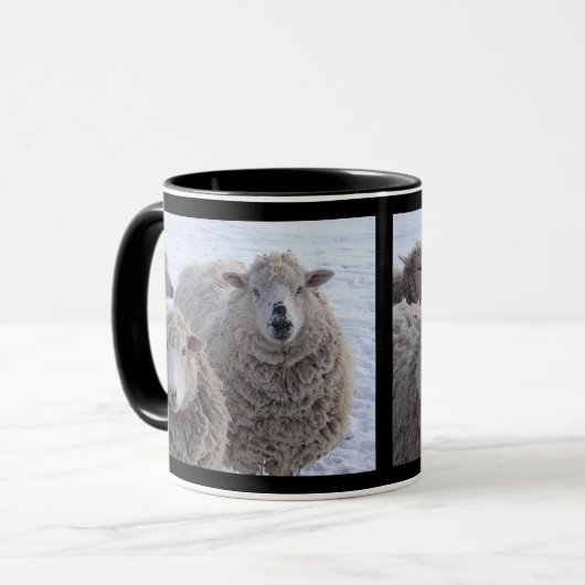 Januari Twee Schapengezichten Mok (Voorkant links)