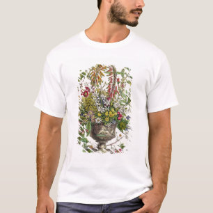 Januari, van twaalf maanden bloemen t-shirt