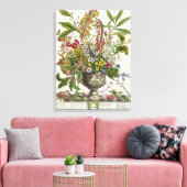 Januari, vanaf `Twaalf Maanden Bloemen' Canvas Afdruk (Insitu (Woonkamer))
