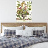 Januari, vanaf `Twaalf Maanden Bloemen' Canvas Afdruk (Insitu (Slaapkamer))