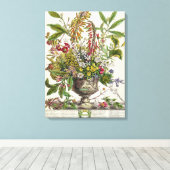 Januari, vanaf `Twaalf Maanden Bloemen' Canvas Afdruk (Insitu (Houten vloer))