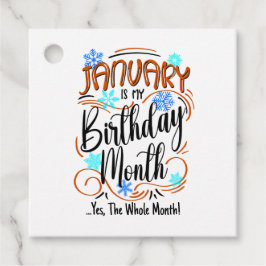 Januari Verjaardag Maand, Hele Maand, Dag Feest Bedankjes Labels