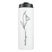 Januari Verjaardag Maand Snowdrop Geboorte Bloem Thermosbeker (Voorkant)