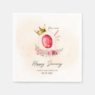 Januari Verjaardagsfeestje Papieren servetten