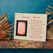 Januari verjaarstone Garnet Fotoplaat (Zijkant)