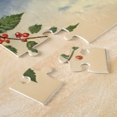 Januari Vintage Winter Bruine Pin-up Legpuzzel (Zijkant)