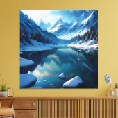 Januari Winter Bevroren Landschap Canvas Afdruk (Insitu (Woonkamer))