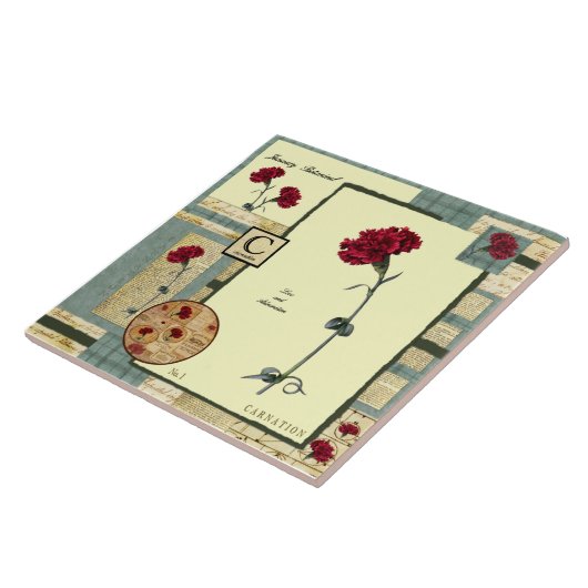 Januari's Bloem Tegeltje (Zijkant)