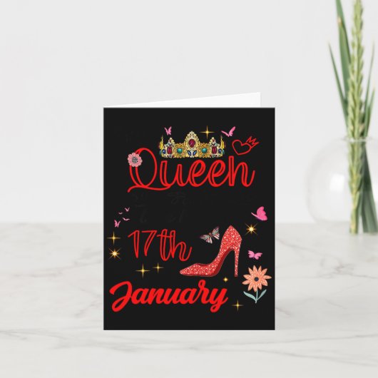 January 17 Birthday This Queen Was Born On January Kaart (Voorkant)