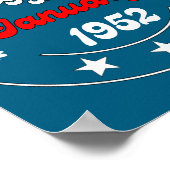 January 1952 Birthday Legend Man Boy Since January Poster (Hoek)