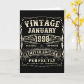 January 1998 28th Birthday For Men 28 Year Old Bda Kaart (Gele Bloem)