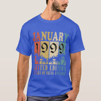 January 1999 vintage vintage birthday present frie t-shirt
