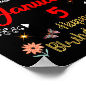 January 5 Birthday A Queen Was Born In 5th January Poster (Hoek)