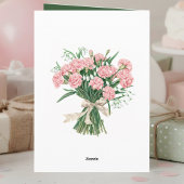 January Birth Flower Birthday Card | Carnations Kaart
