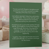 January Birth Flower Birthday Card | Carnations Kaart