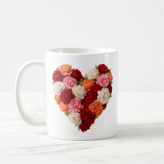 January Birth Flower Carnation Heart Koffiemok