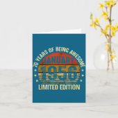 January Birthday Est 1956 Limited Edition Vintage  Kaart (Gele Bloem)