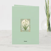 January Birthday Galanthus Flowers Art Nouveau Sty Kaart (Achterkant)