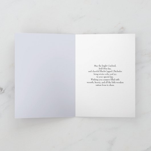 January Birthday with Backyard Birds Mother in Be Kaart (Binnen)