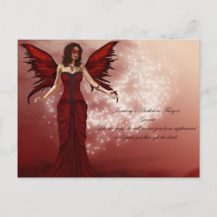 January Birthstone Fairy Postcard Briefkaart