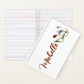 January Bloom & Birthstone Personalized Bookmark Notitieboek (Binnen)