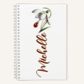 January Bloom & Birthstone Personalized Bookmark Notitieboek (Voorkant)
