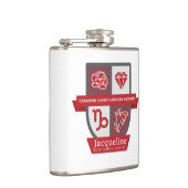 January (Capricorn) Birthday Crest™ Flask Heupfles (Rechts)