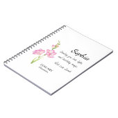 January Carnation Personalized Birthday Notitieboek (Linkerzijde)
