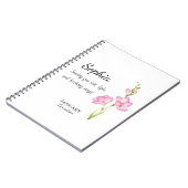 January Carnation Personalized Birthday Notitieboek (Linkerzijde)