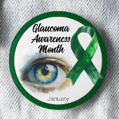 January Glaucoma Eye Awareness Month Ronde Button 5,7 Cm