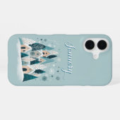 January Winter Village iPhone 16 Hoesje (Achterkant horizontaal)