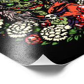 January Zombie Witch with Gems and Flowers Foto Afdruk (Hoek)