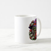 January Zombie Witch with Gems and Flowers Koffiemok (Voorkant rechts)