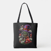 January Zombie Witch with Gems and Flowers Tote Bag (Achterkant)