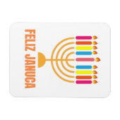 Januca, Feliz Januca, Menorah, Masada, Janucia Magneet (Horizontaal)