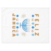 Januca, Feliz Januca, Menorah, Masada, Janucia Tafelkleed (Voorkant (Horizontaal))