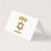 Januca, Feliz Januca, Menorah, Masada Kaart (Achterkant)