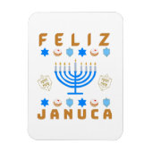 Januca, Feliz Januca, Menorah, Masada Magneet (Verticaal)