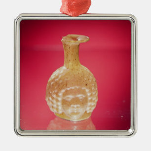 Janus head flask, 3e eeuw AD Metalen Ornament