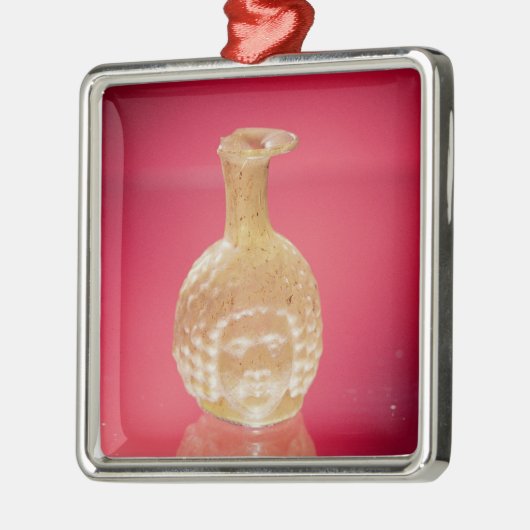 Janus head flask, 3e eeuw AD Metalen Ornament (Links)