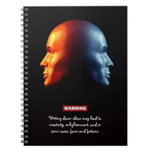 Janus Head-laptop met twee gezichten Notitieboek