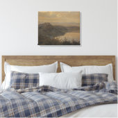 Janus la Cour - Een Uitzicht naar Castel Gandolfo Canvas Afdruk (Insitu (Slaapkamer))