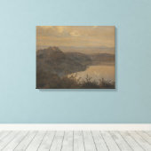 Janus la Cour - Een Uitzicht naar Castel Gandolfo Canvas Afdruk (Insitu (Houten vloer))