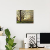 Janus la Cour - Op de rand van een eikenbos Poster (Thuiskantoor)