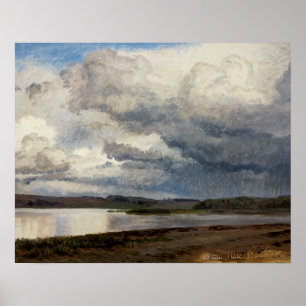 Janus la Cour - Uitzicht van het meer van Julso Poster