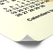 Janz 2028-2029 Zonnige Dagen Schooljaar Kalender Poster (Hoek)