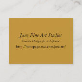 Janz Fine Art Studios Visitekaartje (Achterkant)