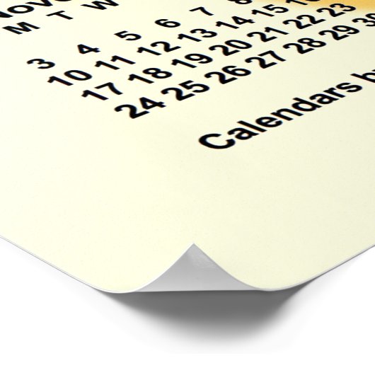 Janz schooljaar kalender 2030-2031 met zonnige dag poster (Hoek)